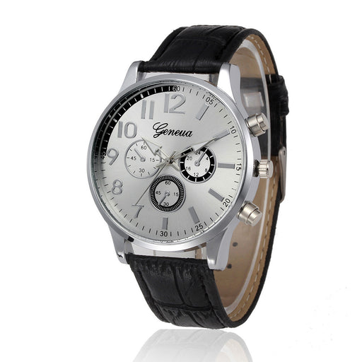 Flashy Trends Men's Wrist Watch with Geneva Clock Retro Design and Vintage Quartz in 2 colors