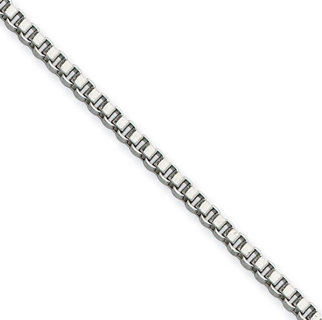 Flashy Trends 2mm Stainless Steel Box Link 24" Chain