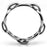 Polished stainless steel Women's Fashion Ring with an Interlocking Chain