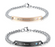 His Beauty Her King Stainless Steel Couples Bracelet Set with a Gift Box
