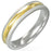 4mm Stainless Steel Two Tone Ring With Gold Band in Satin Finish & Comfort Fit