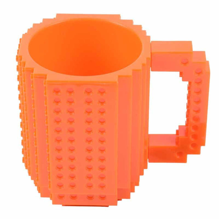 Flashy Trends Creative DIY Build-on Brick Mug Lego Style Puzzle Mugs, Building Blocks Coffee Mug available in 9 Colors
