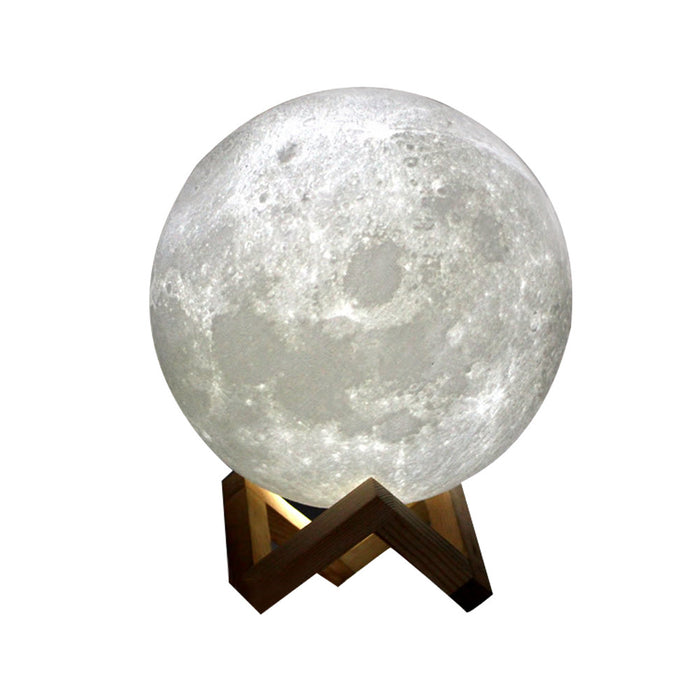 Flashy Trends LED Night Light 3D Printing Moon Lamp with Dim Touch Control & USB Charging