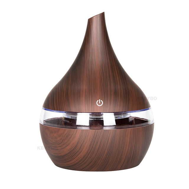 KBAYBO 300ml USB Electric Aroma air diffuser wood Ultrasonic air humidifier Essential oil Aromatherapy  cool mist maker for home