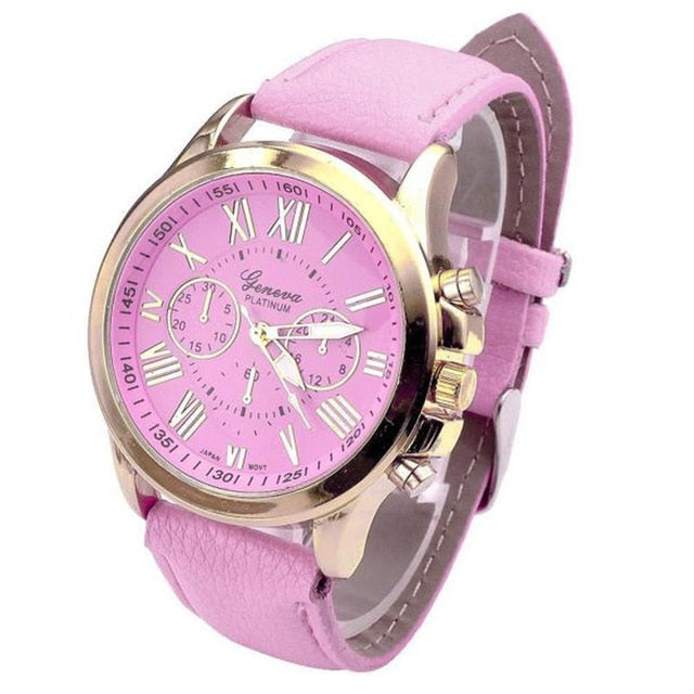 OTOKY New Women's Fashion Geneva Roman Numerals Faux Leather Analog Quartz Wrist Watch Elegant Watch AP30S D05 TSALE